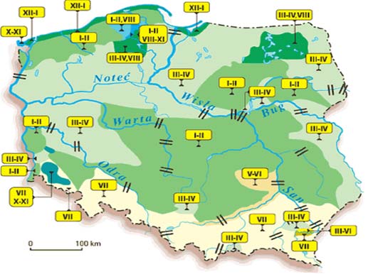 RODZAJE POWODZI WYSTĘPUJĄCE W POLSCE I OKRESY ICH WYSTĘPOWANIA Wezbrania w Polsce są zjawiskiem normalnym.