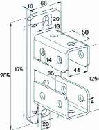 Stopka siodłowa SF L System instalacyjny FUS Element konstrukcyjny stopka siodłowa SF L Instalacje rurociągowe w przejściu ewakuacyjnym Wspornik ze stopką siodłową ZASTOSOWANIA Element przeznaczony