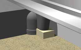 A < Beton > Usztywnij korpus (A) i sprawdź ułożenie nasadki odpływu. Wylej surowy beton na określoną wysokość.