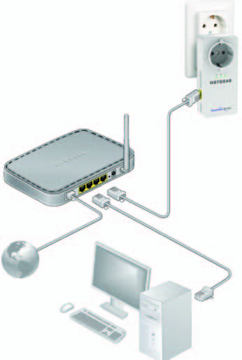 3. Włóż adapter XAV6501 do gniazdka elektrycznego w pobliżu routera lub bramy. 4.