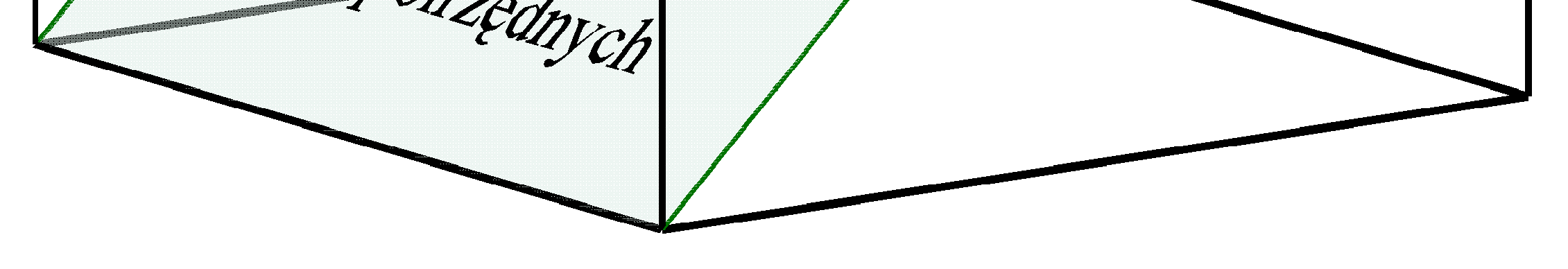 Płaszczyzna konstrukcyjna to płaszczyzna XY obowiązującego układu współrzędnych. Na tej płaszczyźnie pojawi się obiekt tworzony wskazaniami kursora, np. linia czy punkt.