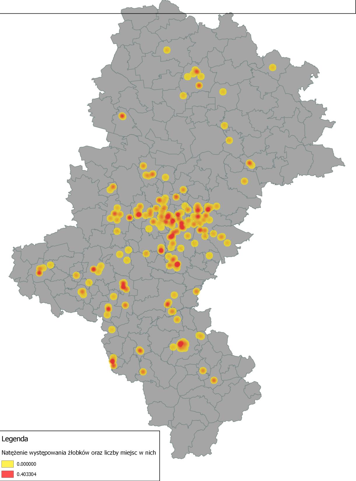 1.2. Lokalizacja, rozkład przestrzenny instytucjonalnych form opieki nad dziećmi do lat 3 w latach 2013-2014 w przestrzeni województwa śląskiego Na podstawie danych uzyskanych z rejestru żłobków i