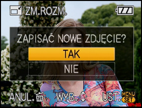 Czynności zaawansowane (odtwarzanie) Zaleca się zmianę rozmiaru na [ ] w przypadku załączania zdjęć do wiadomości email lub umieszczania na stronie internetowej.