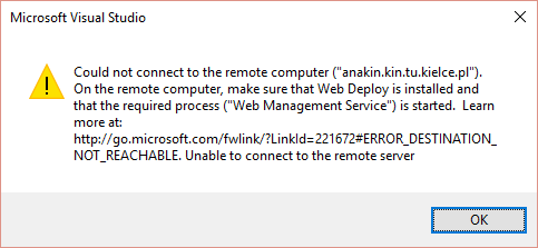 Deploy automatyczny - problem IIS - Automatycznie IIS - Ręcznie Usługa Windows.