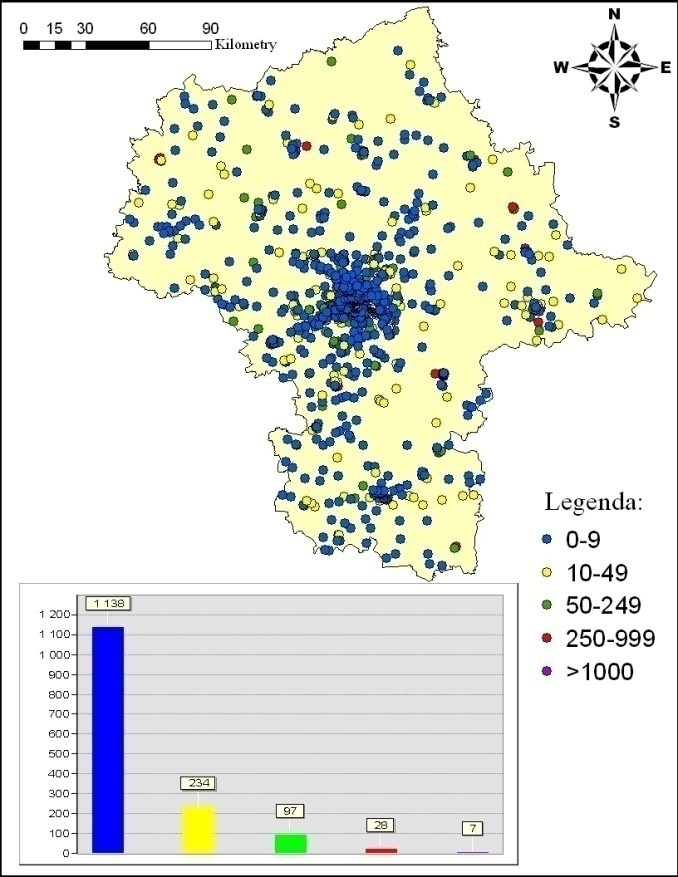 Identyfikacja oraz inwentaryzacja przemysłowych źródeł emisji z zastosowaniem GIS elementem zintegrowanego systemu informacji o odorach + informacja nt. skarg + informacja nt.