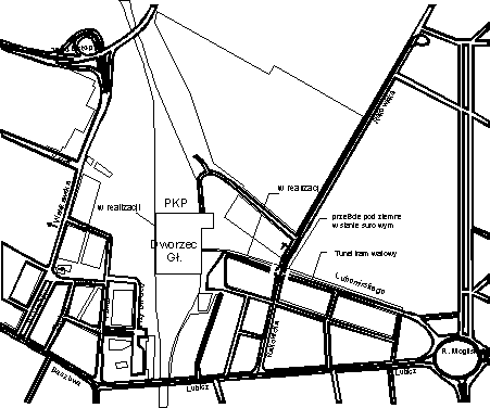 Realizacja inwestycji Centrum Komunikacyjnego w Krakowie w 1998 r.