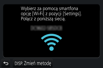 Wi-Fi Obsługa aparatu po nawiązaniu połączenia ze smartfonem Łączenie ze smartfonem Nawiązywanie połączenia bez użycia hasła Możliwe jest łatwe nawiązanie połączenia Wi-Fi z opisywanym urządzeniem