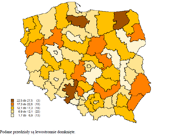 Źródło: Pomoc społeczna i opieka nad dzieckiem i rodziną w 2014 r., GUS, Warszawa 2015 r., s. 6 Domy pomocy społecznej w subregionach 2 1) W subregionie brzeskim nie występują domy pomocy społecznej.