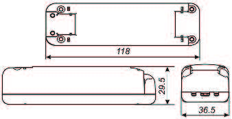 Transformator Elektroniczny 1V 50W Symbol: T-501-0E 1,1 A 0-50 W 85g Kod EAN.