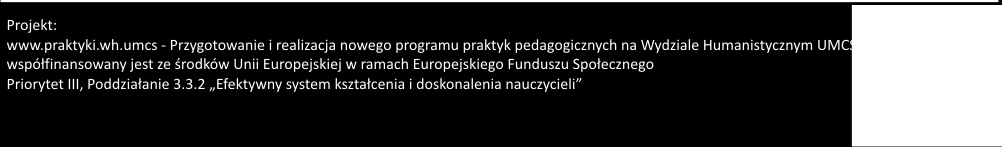 Załącznik nr 8 do Regulaminu praktyk pedagogicznych stosowanego w projekcie www.praktyki.wh.