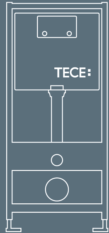 Ramka montażowa TECE - montaż przycisków zlicowanych z płytką ścienną. TECEsquare i TECEloop szkło z opcją montażu jednopłaszczyznowego.