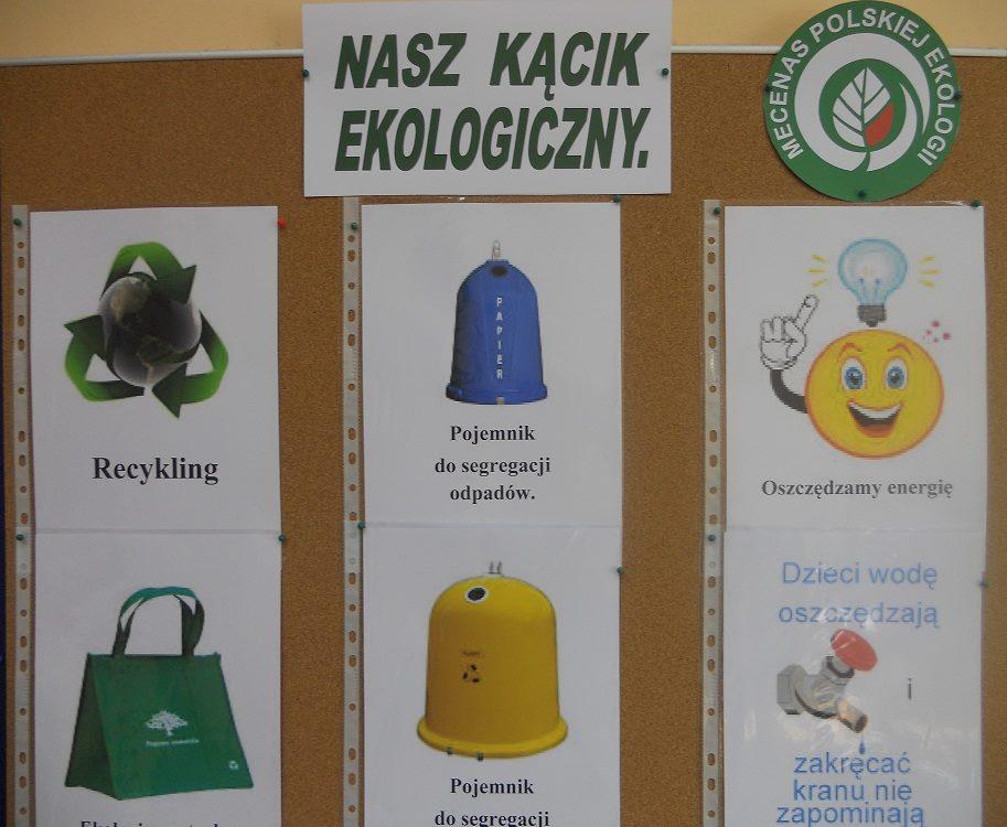 Wrzesień W naszej sali stworzyliśmy kącik ekologiczny z