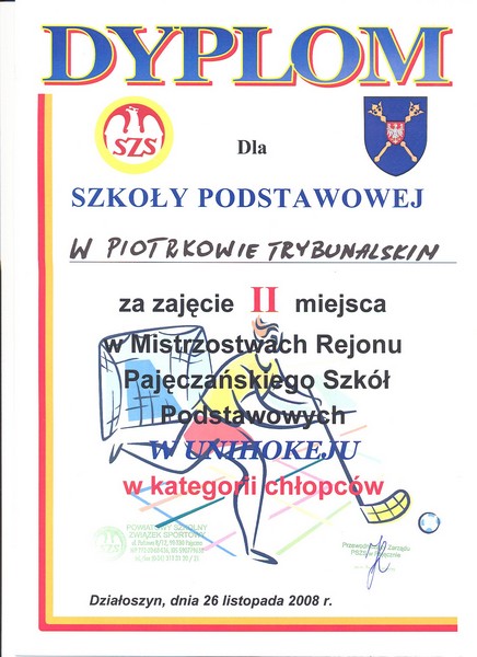 Zespół SP 12 został Mistrzem Miasta w piłkę ręczną chłopców. 27 marca 2009 roku na hali SP 12. Nasz złoty team rozegrał trzy mecze - i trzy zwyciężył.