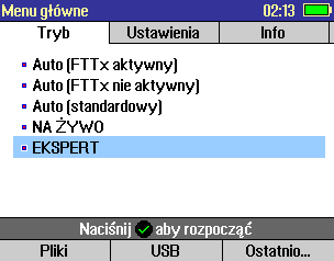 Menu główne CS260 Strona Menu głównego (na przykładzie modelu CS260-10) Nagłówek Podświetlona zakładka wskazuje obecnie wyświetlaną stronę Menu CS260-10 Only Obecnie podświetlona opcja Menu Zakładki