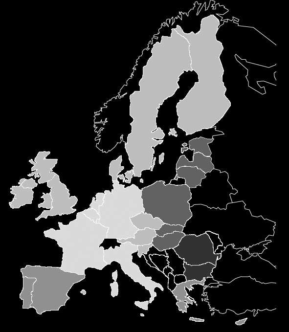 Zmiany w strukturze wydatków polskich gospodarstw domowych na tle krajów UE 69 Luksemburg, Holandia, Niemcy, Francja, Belgia kraje środkowoeuropejskie i Włochy. W układzie przestrzennym (rys. 4.