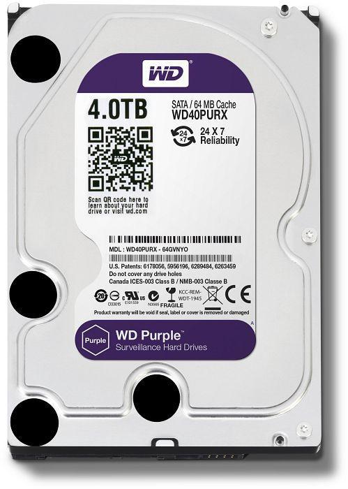 Typowy dysk twardy Western Digital Pojemność: 4 TB Prędkość obrotowa silnika 7200 obr.