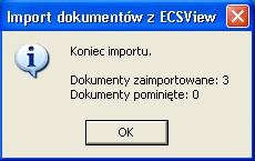 Pozostałe (systemowe) pola metki są wypełniane automatycznie podczas importu według takich samych zasad, jak podczas ręcznego dodawania komunikatów XML do archiwum (patrz rozdział 4.2.1).