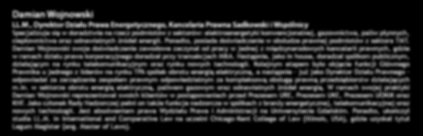 PRELEGENCI Przemysław Kałek Partner, Radca Prawny, Kancelaria Radzikowski, Szubielska i Wspólnicy Radca prawny.