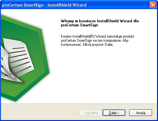 3. Instalacja aplikacji Aby rozpocząć pracę z aplikacją procertum SmartSign należy ją poprawnie zainstalować w systemie. W tym celu należy dwukrotnie nacisnąć ikonę pliku procertum SmartSign.