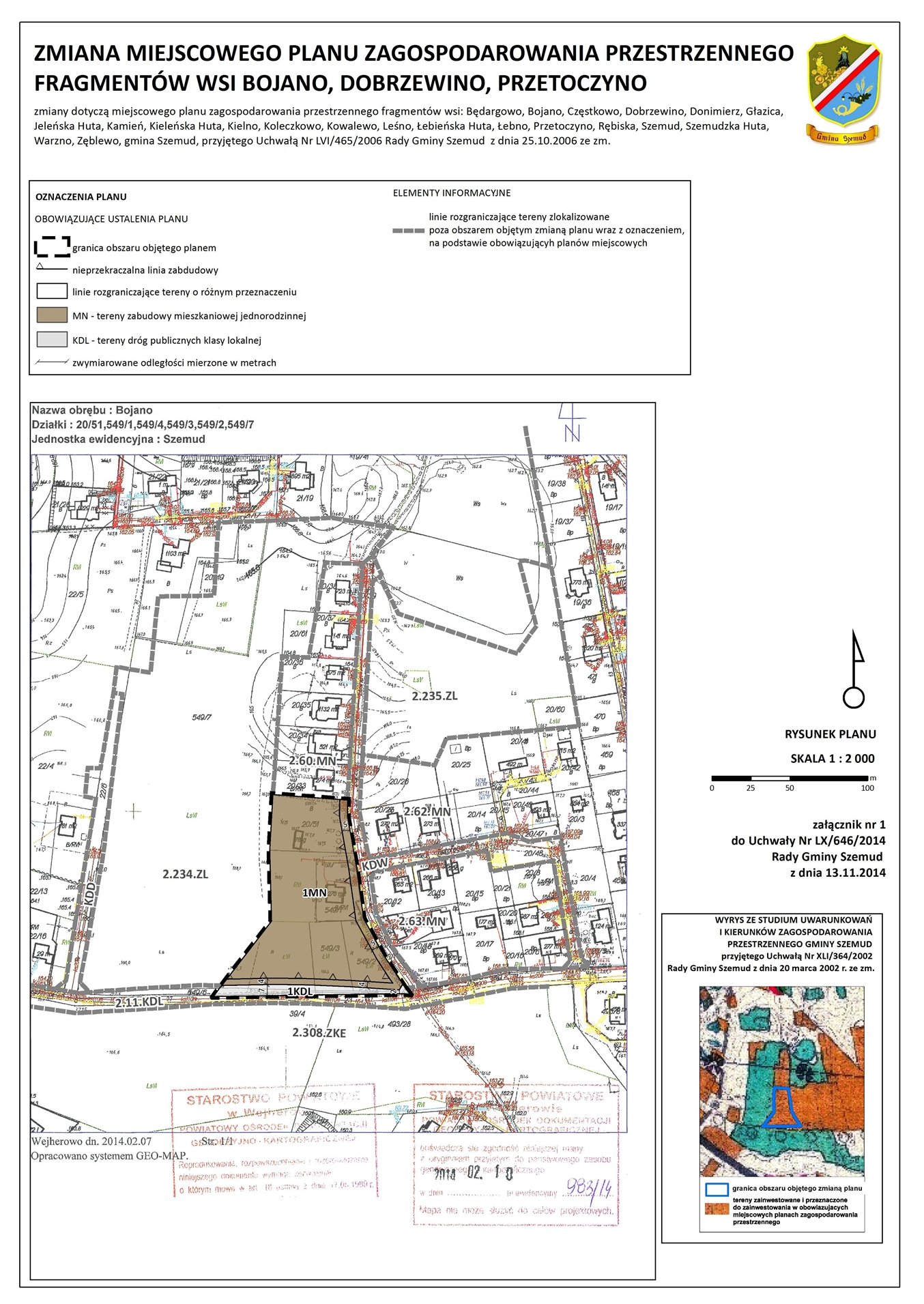 Załącznik Nr 1 do Uchwały Nr LX/646/2014 Rady Gminy Szemud z dnia 13 listopada 2014 r.