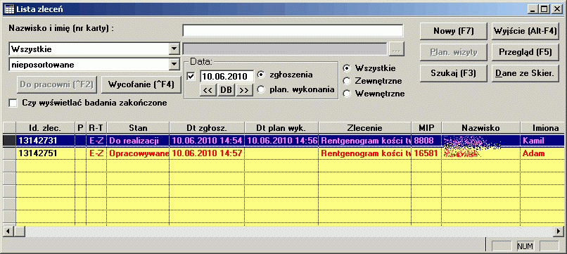 Dodatkowe informacje o przebiegu leczenia i zebranej bądź wystawionej dokumentacji przedstawione w formie drzewa. Aktywność w. w. zakładek uzależniona jest od danych konkretnego pacjenta i zawsze odnosi się do hospitalizacji na konkretnym oddziale.