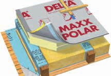 DELTA - MAXX POLAR MV Izolacja nakrokwiowa w postaci płyty z poliuretanu. Przeznaczona do montażu na krokwiach lub deskowaniu. Płyta z obu stron pokryta jest włókniną mineralną.