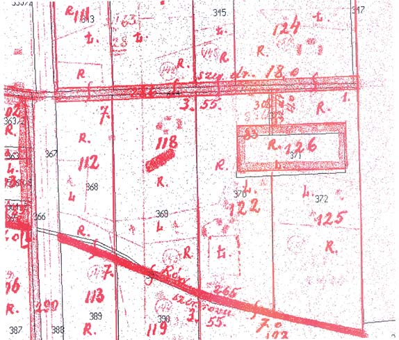 Mapy parcelacji (regulacji) majątków ziemskich... 19 1a 1b Rys. 1. Mapa parcelacyjna i aktualna mapa ewidencyjna (a i b).