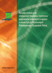 Produkcja, koszty i dochody z wybranych produktów rolniczych w latach 2008-2009 (wyniki rachunku symulacyjnego) Autor: Marcin Cholewa (red.) ISBN: 978-83-7658-105-7 Rok wyd. 2010, 77 s.