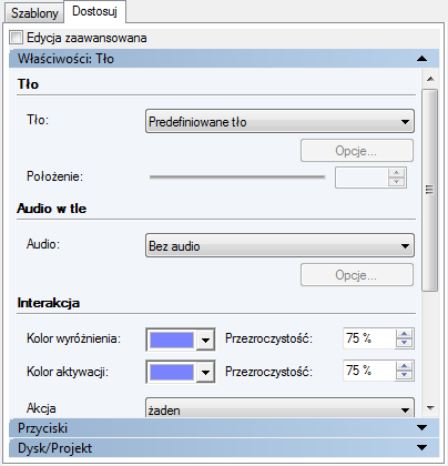 Menu Opcja Edycja zaawansowana zalecana jest tylko pod warunkiem, że masz doświadczenie w edycji list menu. Po zaznaczeniu pola pojawi się okno z informacją, że wchodzisz w tryb edycji zaawansowanej.