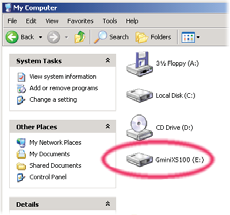 35 Windows ME oraz 2000 Uwaga: Przed podłączeniem urządzenia Gmini do komputera za pomocą kabla USB przejdź do menu Setup > System > USB Port (Ustawienia > System > Port USB) i zmień ustawienie na