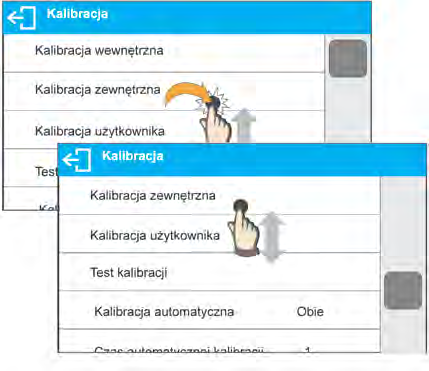 7. PORUSZANIE SIE W MENU WAGI Poruszanie się w menu programu wagowego jest intuicyjne i proste. Dzięki wyświetlaczowi z panelem dotykowym obsługa programu jest bardzo prosta.