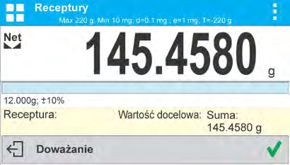 Należy uzupełnić mieszaninę o brakującą masę.