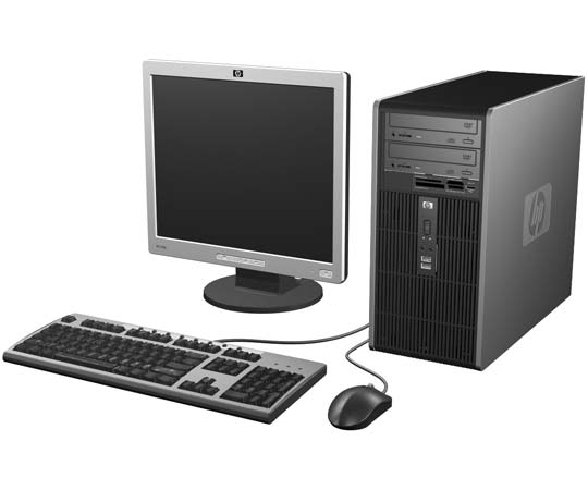 1 Elementy produktu Elementy w konfiguracji standardowej Elementy komputera HP Compaq typu microtower różnią się w zależności od modelu.