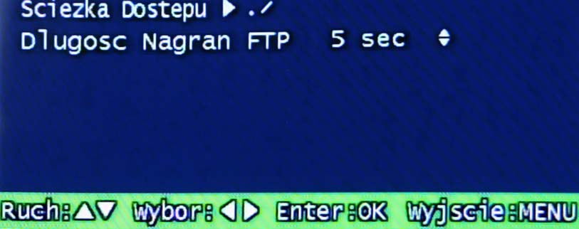 37 3.3.5 Ustawienia FTP Rys 3-15 Ustawienia FTP Konfiguracja urządzenia tak, aby wysyłało na wyznaczony adres FTP obrazu video o zadanej długości.