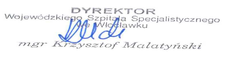 Zgodnie z ustawą z dnia 29 stycznia 2004 r. Prawo zamówień publicznych (tekst jednolity Dz. U. z 2010, Nr 113, poz. 759) Wojewódzki Szpital Specjalistyczny we Włocławku im. błogosławionego ks.