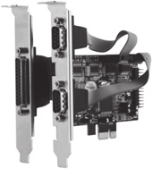 PU013 Karta PCI z 1 portem równoległym i 2 portami szeregowymi Sweex Wprowadzenie Nie narażać karty PU013 na działanie bardzo niskich i bardzo wysokich temperatur.