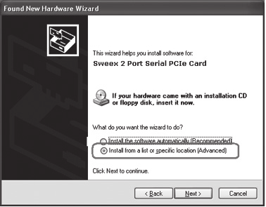 Instalacja pod Windows XP Po uruchomieniu komputera pojawi się to okno. Wybierz No not this time (Nie, nie tym razem) i kliknij Next (Dalej). Włóż płytę Sweex CD-ROM do napędu CD.