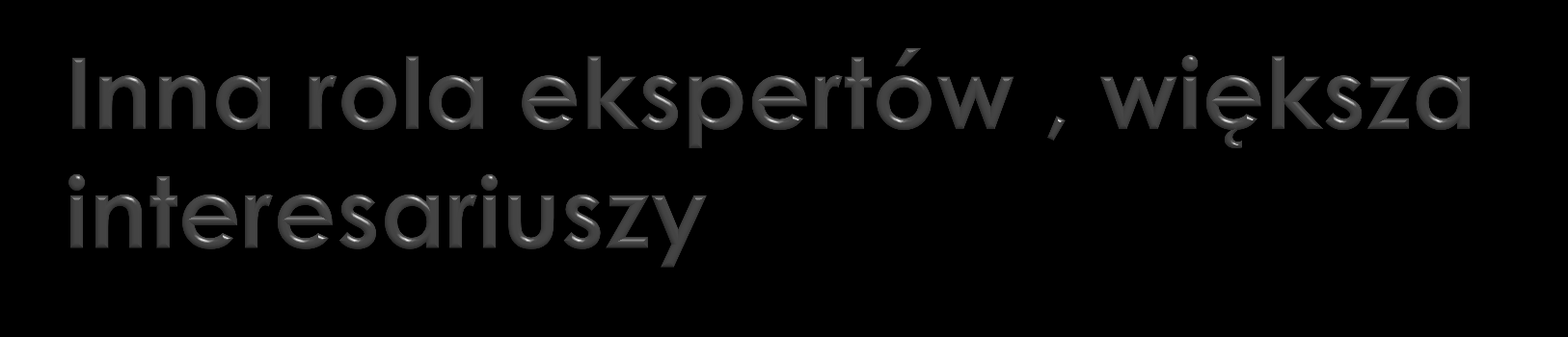 1. Konsekwentnie w modelu sieciowym. 2. Rola ekspertów Instytutu Pracy i Spraw Socjalnych. 3.