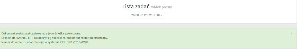 3.11. Akceptacja Kwestora / osoby upoważnionej przez Kwestora Na kroku Akceptacja Kwestora / osoby upoważnionej przez Kwestora dokument delegacji trafia na Listę zadań do: - osoby upoważnionej przez