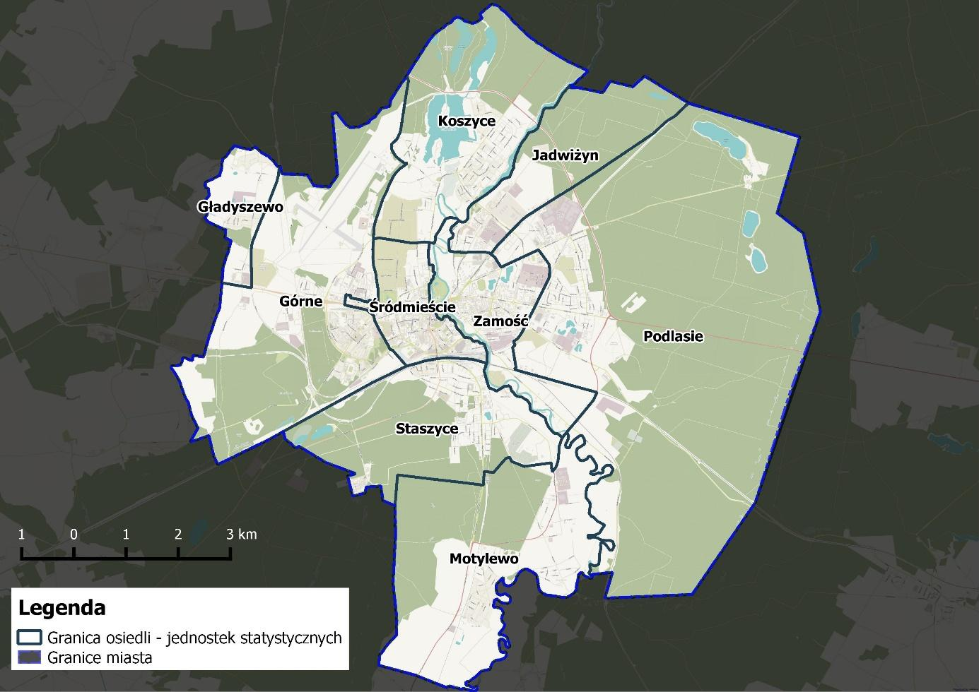 Charakterystyka jednostek pomocniczych obszarów delimitacyjnych Za obszary statystyczne niezbędne do przeprowadzenia delimitacji obszarów zdegradowanych przyjęto jednostki pomocnicze Gminy Piła w ich