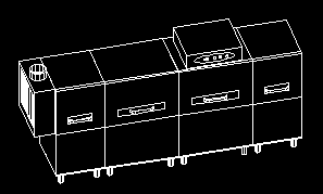 ZMYWARKI MODULARNE Gazowe Zmywarki Modularne Wyposażone w jeden generator gorącej wody GA-40 o mocy 46,5 kw. Osłona antyrozbryzgowa na wejściu do tunelu.