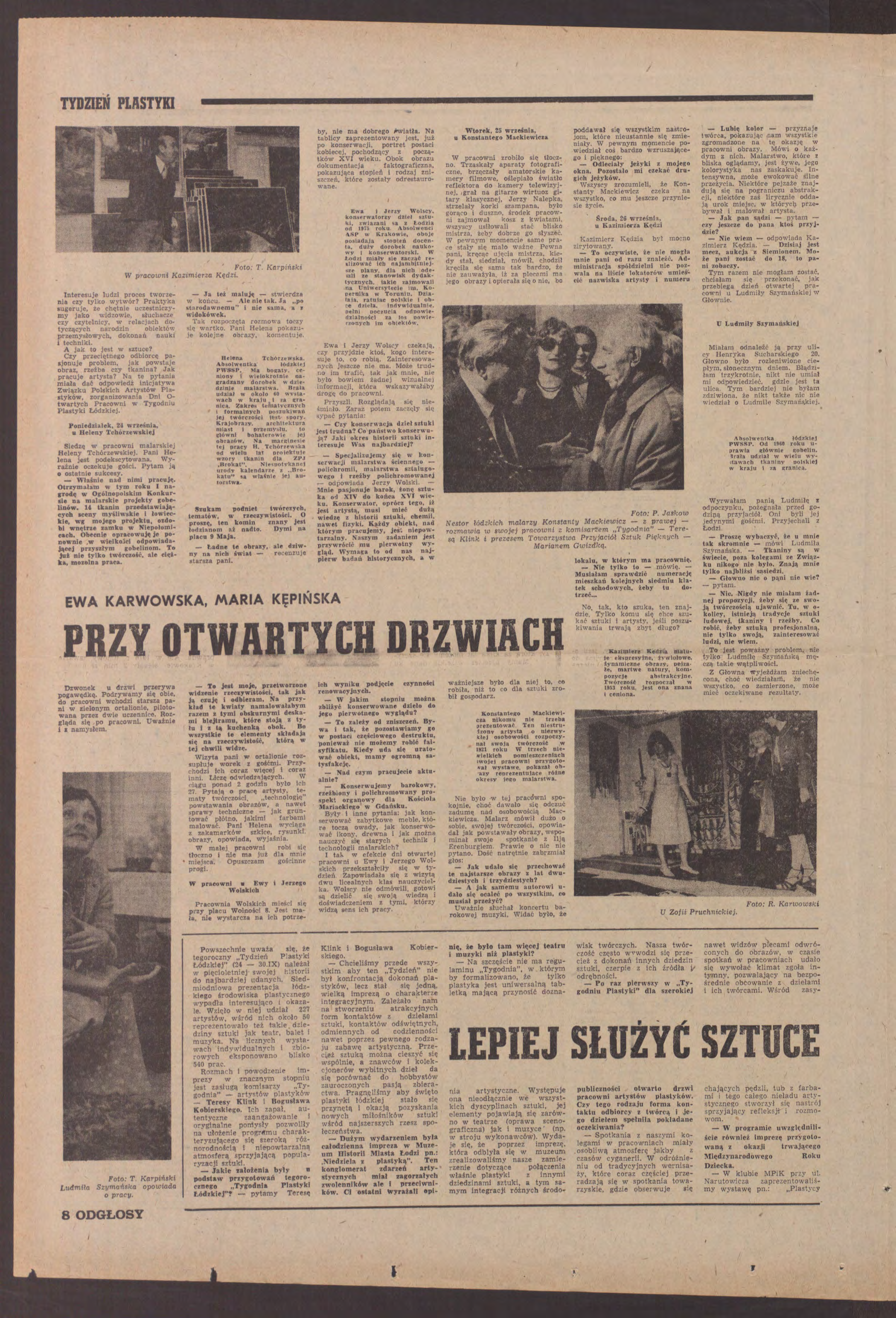 TYDZEŃ PLASTYK rg ł tł ' tl r t Jst JUZ s rj l'lrt t ą <> j h:q tó XV l O ftgrf tj j t ń rj l r t6r lł rstr' 1 Jrrv " \h lpt 1 r Oj(' l\r l~ tt1 l l\~p \\'l~'!