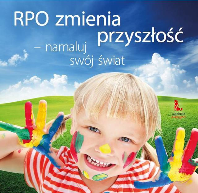 Key visual konkursu RPO zmienia przyszłość namaluj swój świat Konkurs plastyczny to kolejne wydarzenie promujące Regionalny Program Operacyjny wśród dzieci i młodzieży. W 21 r.