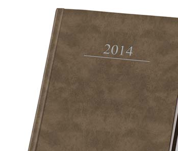 Kalendarze 2014 - książkowe CONNECT format: A5/320 320 stron, zadruk 2 kolorowy kalendaria miesięczne / skorowidz: / - - skóropodobny ze złoceniem A5/320 061074 zielono-granatowy VANOL format: A5/320