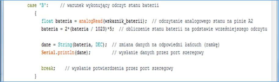 PROGRAM STERUJĄCY NA KAMDUINO UNO Program