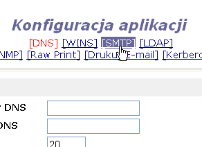 3 STRONA WWW URZĄDZENIA Ustawienia wysyłania informacji o stanie i alarmów pocztą e-mail (część 1) Te funkcje służą do wysyłania informacji dotyczących pracy urządzenia (liczby wydruków, liczby kopii