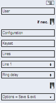 Ustawienia dla telefonu wieloliniowego (ustawienia klawiszy) Okno szczegółów dotyczących każdej linii przypisanej do klawisza zawiera dodatkowe informacje dotyczące użytkownika.