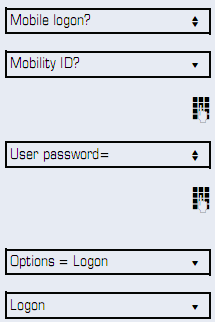 Logowanie i wylogowywanie się z tego samego telefonu Logowanie się do telefonu Wymagania wstępne: Nie jest zalogowany żaden inny użytkownik mobilny.