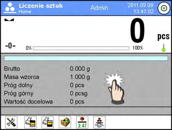 16. LICZENIE SZTUK < Liczenie sztuk> jest modem pracy pozwalającym na liczenie drobnych przedmiotów o jednakowych masach.