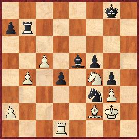 6.Obrona sycylijska [B25] Patino (Kolumbia) 1800 Kattinger (Austria) 1890 1.e4 c5 2.Sc3 Sc6 3.g3 g6 4.Gg2 Gg7 5.Sge2 d6 6.d3 e6 7.0 0 Sge7 8.Ge3 0 0 9.Hd2 We8 10.f4 f5 11.Wab1 Sd4 12.Sd1 Wb8 13.